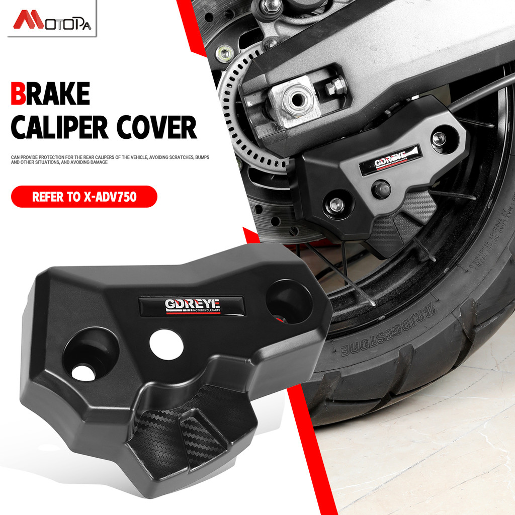 GDREYE ฝาครอบคาลิปเปอร์ด้านหลังสําหรับ HONDA XADV-750 2017-2026 รถจักรยานยนต์ XADV750 X-ADV XADV 750 ฝาครอบดาดฟ้าด้านหลังเบรค Caliper Guard