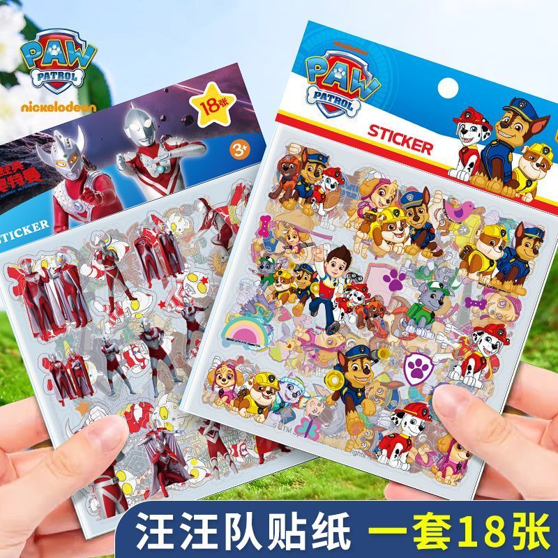 paw patrol ทีมเด็กการ์ตูนสติกเกอร์สติกเกอร์ปัญญาตัดฟรี Ultraman Transformers Peppa Pig  สติกเกอร์ pvc