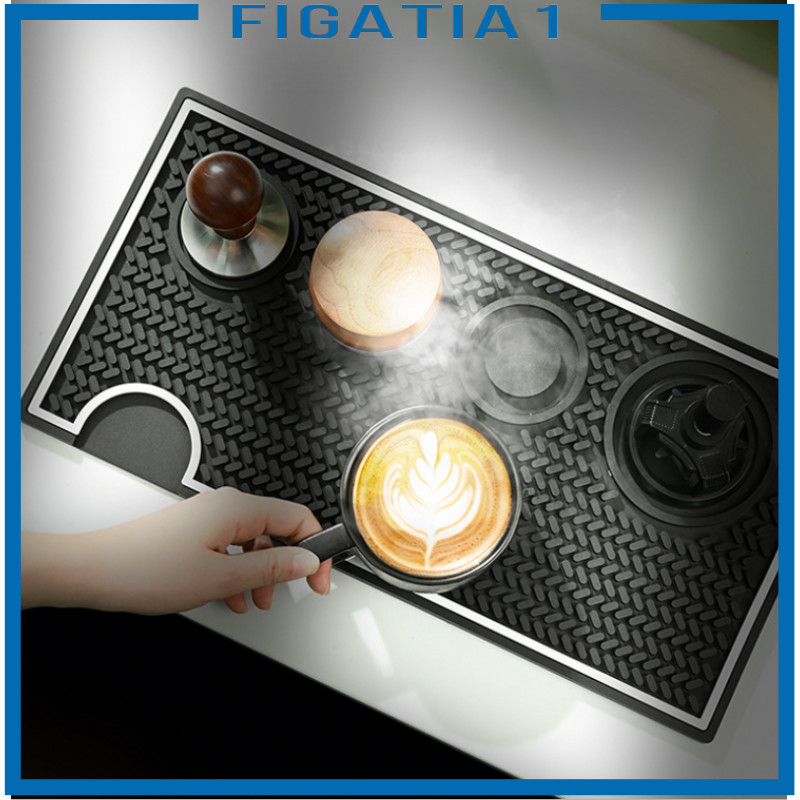 [figatia1] กาแฟ Tamper Mat อุปกรณ์เสริมเครื่องมืออเนกประสงค์ทนความร้อน Soft Portafilter Mat มุม Tamper Pad สําหรับเคาน์เตอร์ร้านกาแฟ