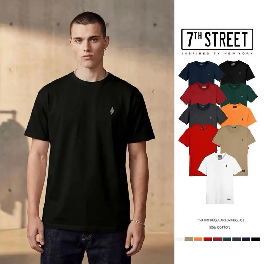 เสื้อยืด 7ᵗʰ Street รุ่น ZLG โลโก้ป้ายเหล็ก ผ้า Cotton100% นุ่มสบาย ระบายอากาศได้ดี ไซส์ M-2XL Clothing Man ผู้ชาย Ts...