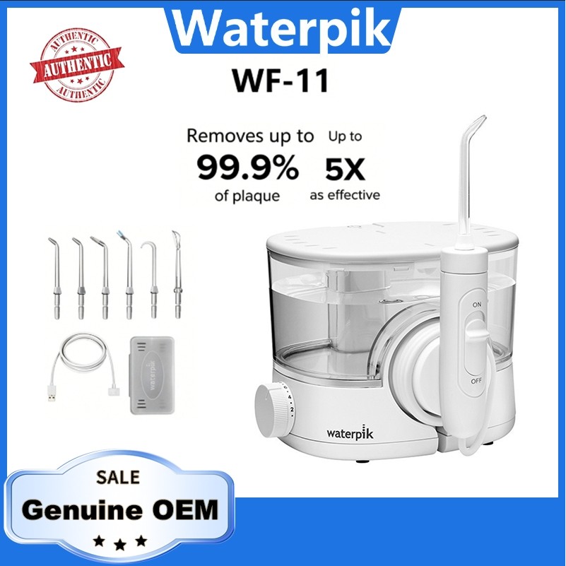 Waterpik WF-11 ion ชาร์จไหมขัดฟันไร้สายแบบพกพา irrigator ปาก