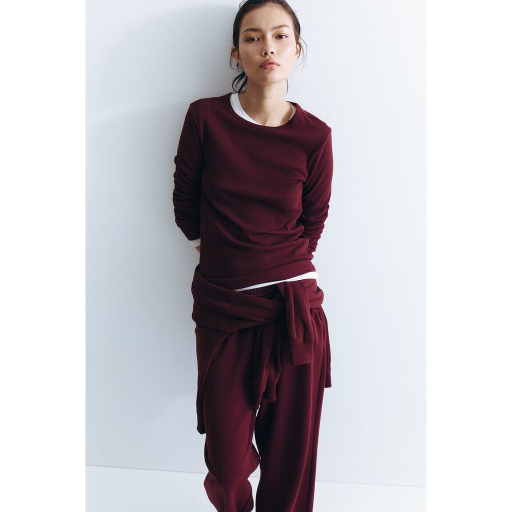 H&M توب نسائي قطن مضلع — صورة 2