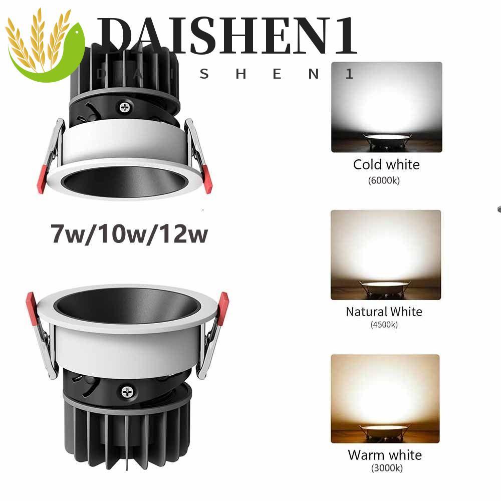 DAIHEN1 ดาวน์ไลท์ LED, ไฟดาวน์ไลท์แบบฝังประหยัดพลังงาน, ไฟสปอตที่ทนทาน 220V โคมไฟเพดานทรงกลมในร่ม