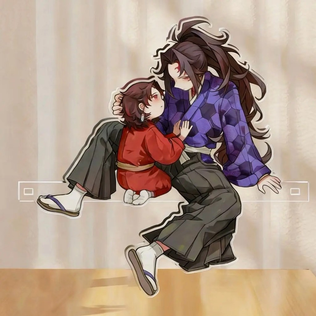 อะนิเมะ Standee Model Demon Slayer Kimetsu no Yaiba mica ตกแต่งโต๊ะทํางานพร้อมตัวอักษร Kokushibo น่า