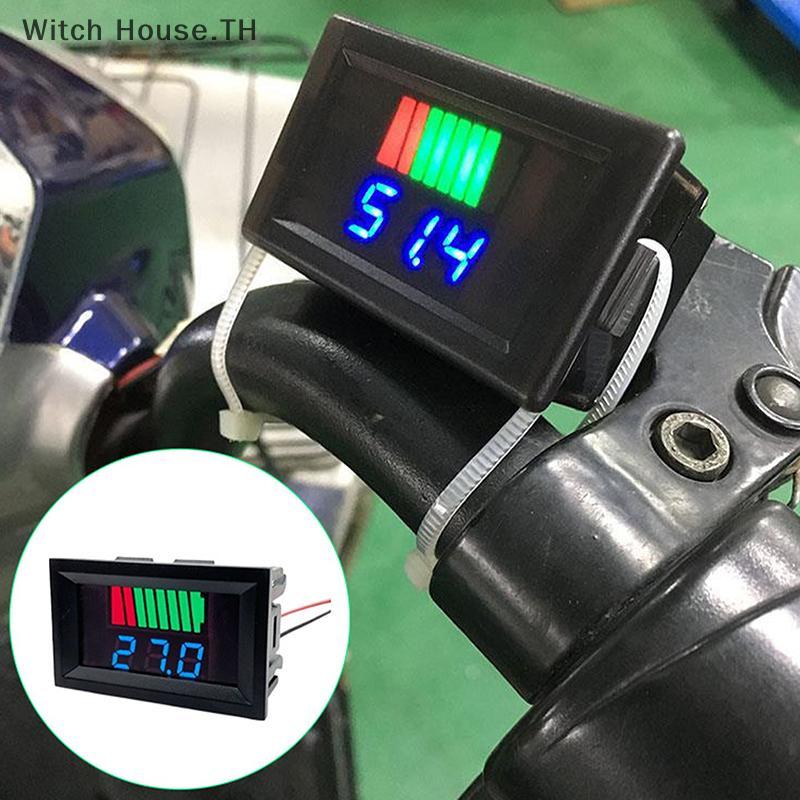 [สวย] แบตเตอรี่รถยนต์ตัวบ่งชี้ระดับการชาร์จ 12V 24V 36V 48V 60V เครื่องทดสอบมิเตอร์ความจุจอแสดงผลสีน้ําเงินเครื่องทดสอบ LED โวลต์มิเตอร์ [ใหม่]