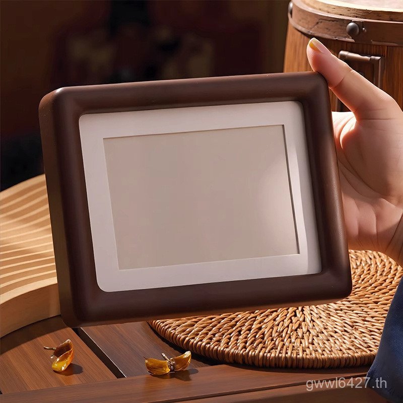 เครื่องประดับกรอบติดตั้ง Mini Tenon Maokong กรอบไม้กรอบรูปกรอบ 20 ซม.Retro ตารางวอลนัท a4 ไม้เนื้อแข
