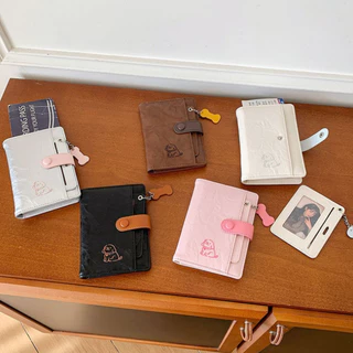 กระเป๋าสตางค์คลิปหนังสือเดินทาง PU ลายลูกสุนัขน่ารัก ใช้งานได้หลากหลาย เหมาะสำหรับสตรีพกพาสะดวก