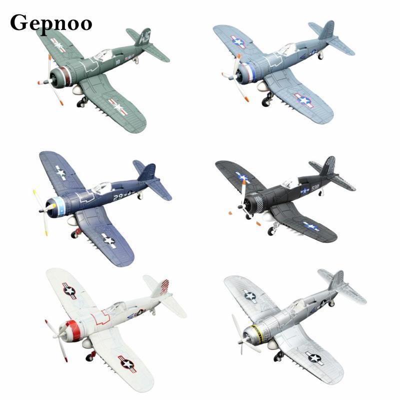 [Gepnoo] 1:48 Scale F4U Fighter Model 4D Assembly Plane Model Kit สําหรับผู้ใหญ่และเด็ก