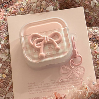 3D Bow Tie ใช้ได้กับเคสหูฟังบลูทูธ Apple: AirPods 4, AirPods 1/2, AirPods Pro 2, AirPods PRO 3 MWTB