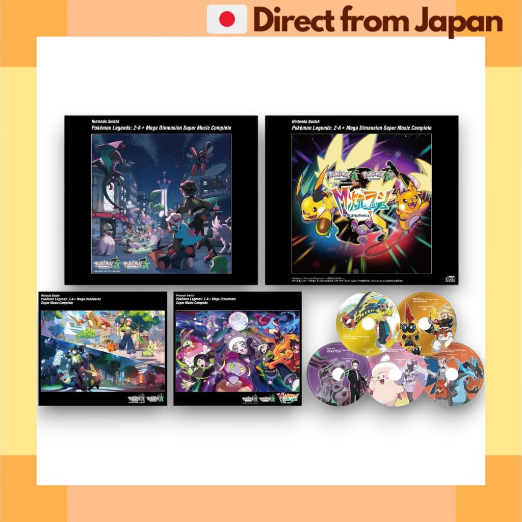 Pokemon Legends Z-A Mega Dimension Super Music Complete Soundtrack CD 5 Discs 148 Tracks