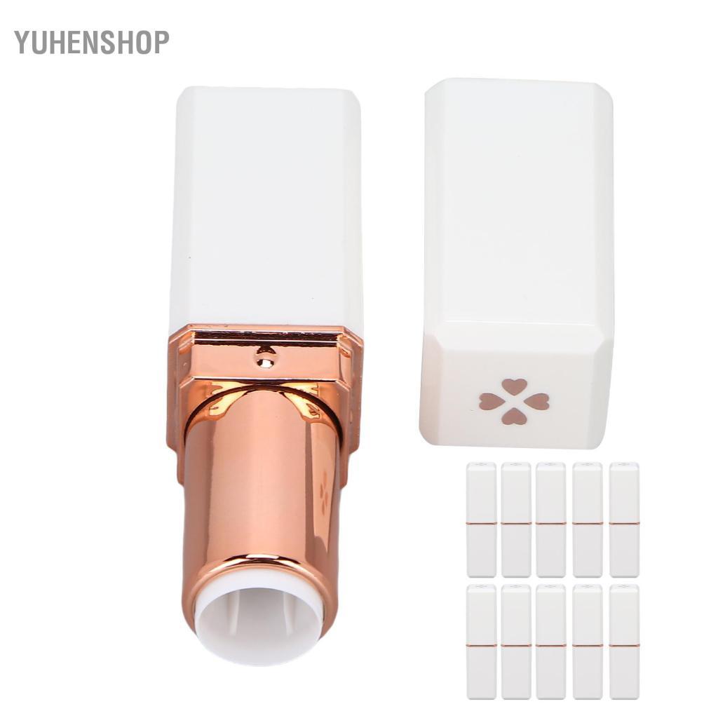 Yuhenshop Yuhenshop 10 ชิ้นแบบพกพาเปล่าหลอดลิปสติก DIY รูปที่ 8