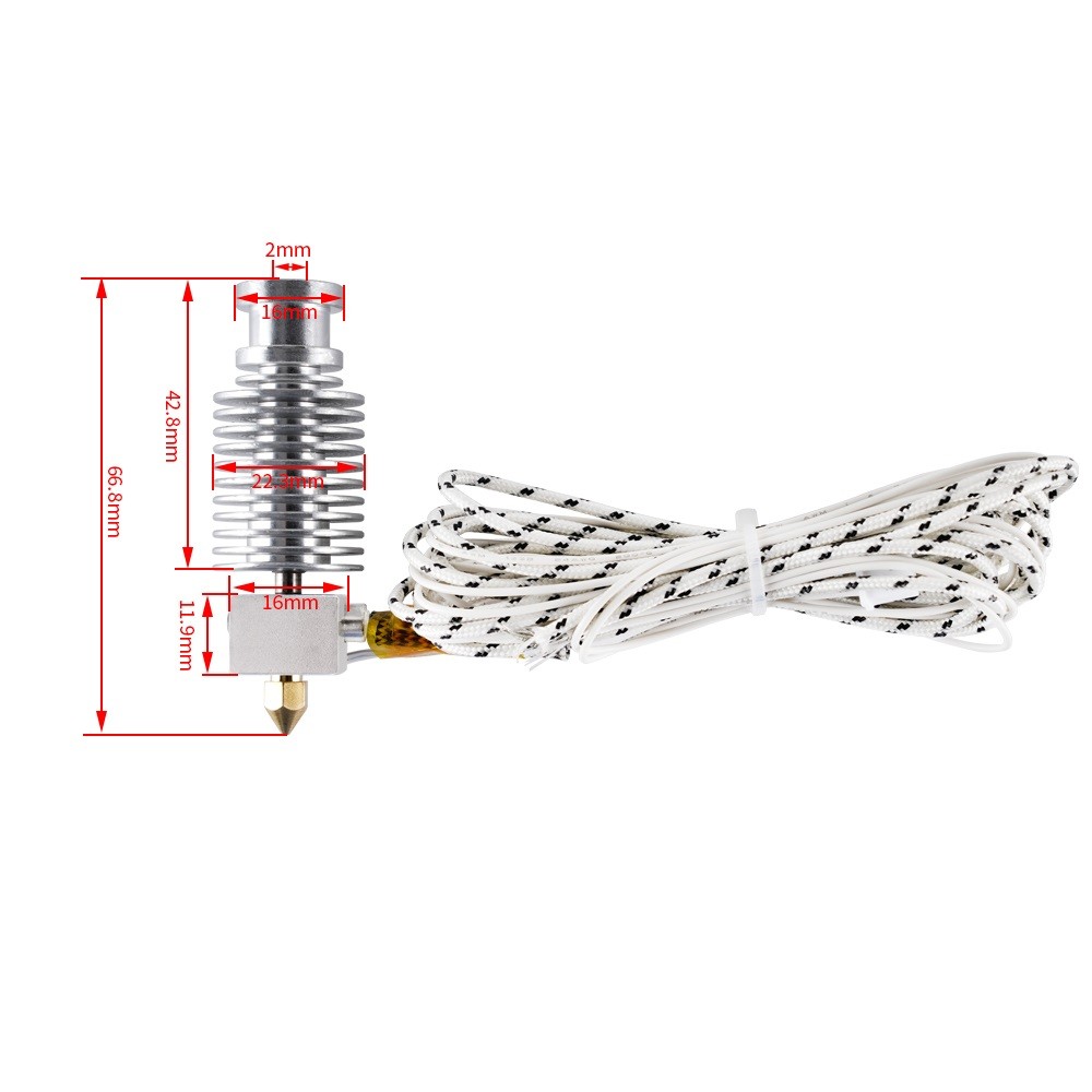 K KP3S/KP3S PRO สไตล์เดียวกัน Extruder หัวพิมพ์ Cooling Tube บล็อกความร้อนหลอดคออุปกรณ์เสริม