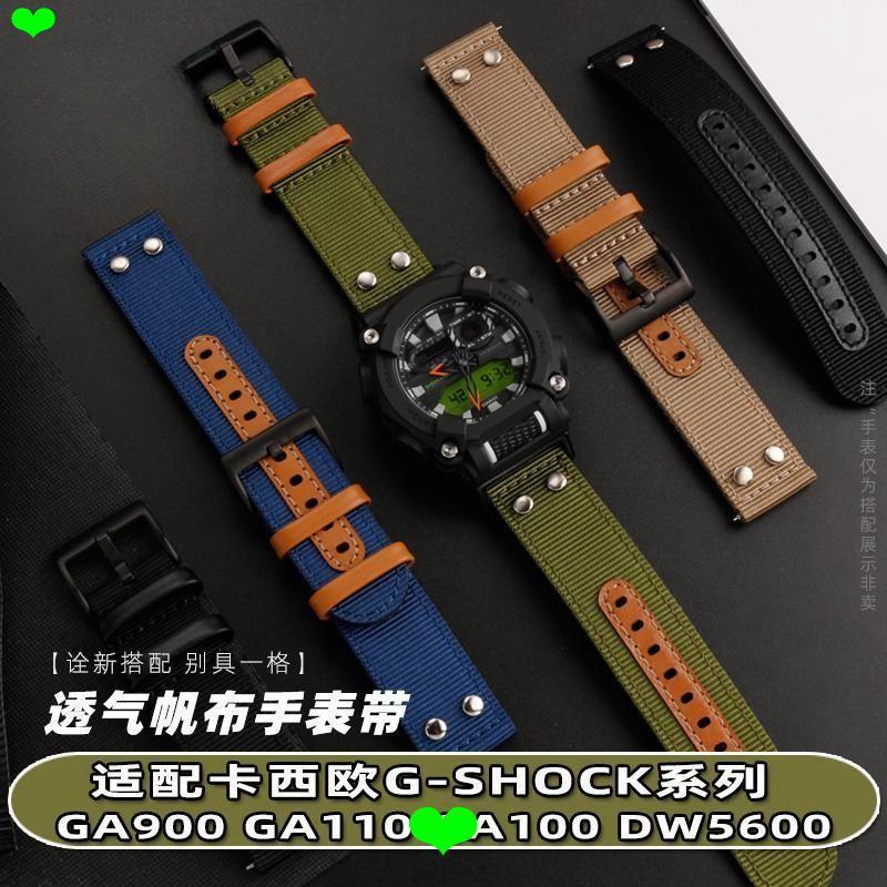 สายนาฬิกา เหมาะสําหรับ GA-900 GA110/100/120 GM/GA2100 ดัดแปลงสายนาฬิกาผ้าใบไนลอนผู้ชาย