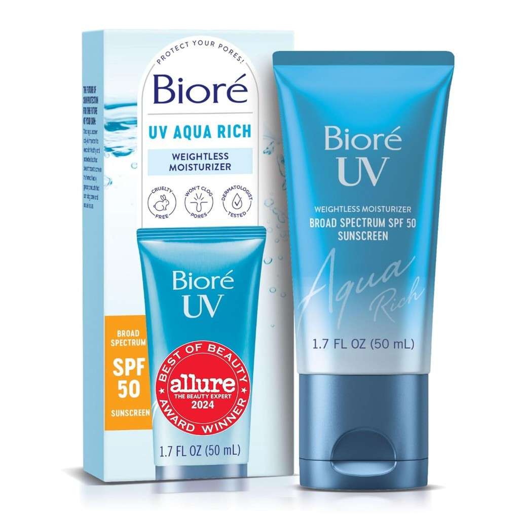Beory UV Aqua Rich Daily Facial Moisturizer, ครีมกันแดด Index 50 |     ครีมกันแดดไร้น้ํามันและครีมเบ