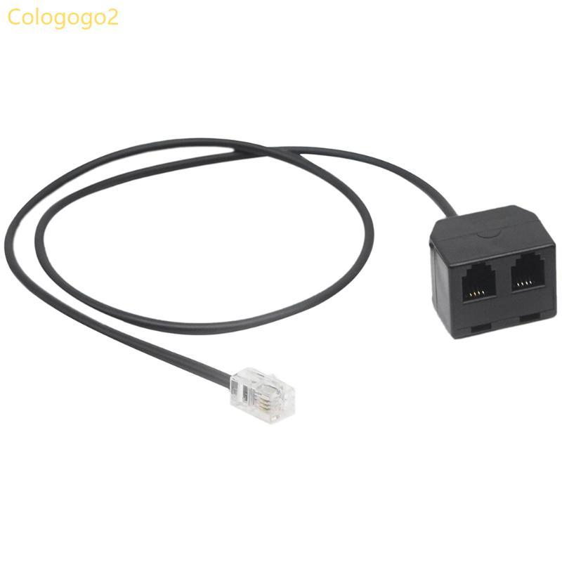 Cologogo2 RJ9 ชุดหูฟังแจ็คอะแดปเตอร์ RJ9 4P4C ชายคู่พอร์ตหญิงเชื่อมต่อ