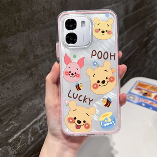 เคส OPPO A6 Pro 5G เคส OPPO A6S 5G A6C A6X A6t Pro เคสน่ารักลายการ์ตูนน้องหมีวินนี่ใส เคสเจลใสกันกระแทก เคสเกราะ 2 in 1 เคสใสหนาป้องกันการตก