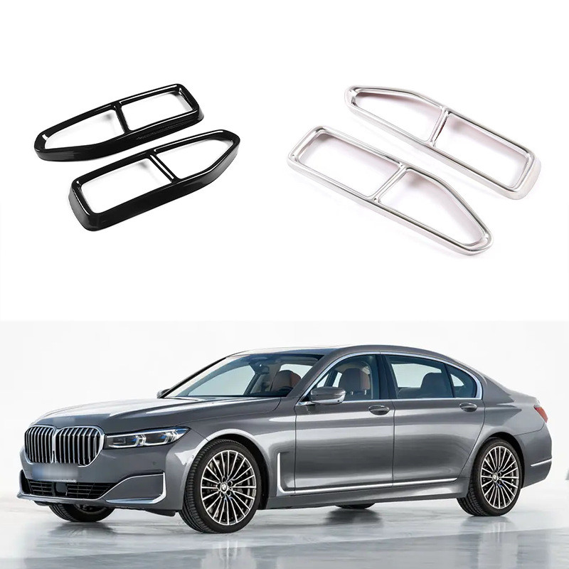 เหมาะสําหรับ 19-20 BMW 7 Series G11G12 ท่อไอเสียหางคอตกแต่งกรอบ