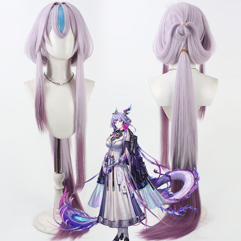 Arknights JUN Cosplay Wig Realistic Scalp Extra Long Two Tone Ombre