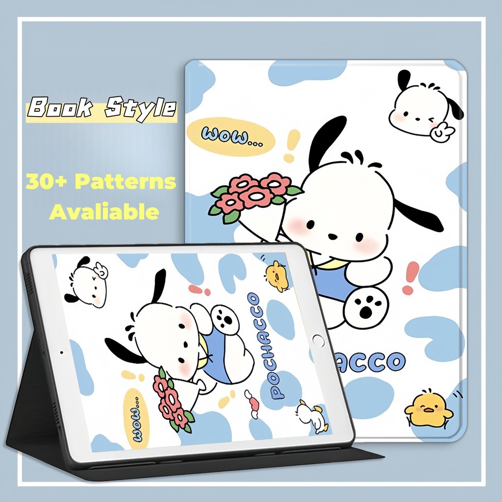 Pochacco Puppy พิมพ์หนังสือสไตล์สําหรับ SAMSUNG Galaxy Tab A7 10.4 2022 2020 10.1 2019 Flip Stand Co