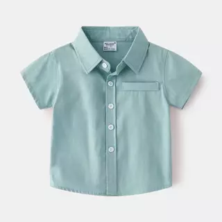 【ส่งจากไทย】เสื้อโปโลเด็กผู้ชาย สีพื้น ผ้าคอตตอนนุ่ม ระบายอากาศดี ดีไซน์เรียบง่าย แขนสั้นใส่สบาย เหมาะสำหรับฤดูร้อน พร้อม