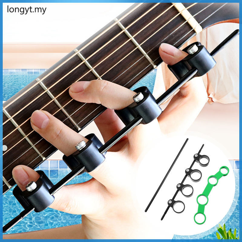 Longyt 2 ชิ้น ABS กีตาร์ Finger Expander Trainer สําหรับผู้เริ่มต้นคละสี Finger Strengthener เครื่อง