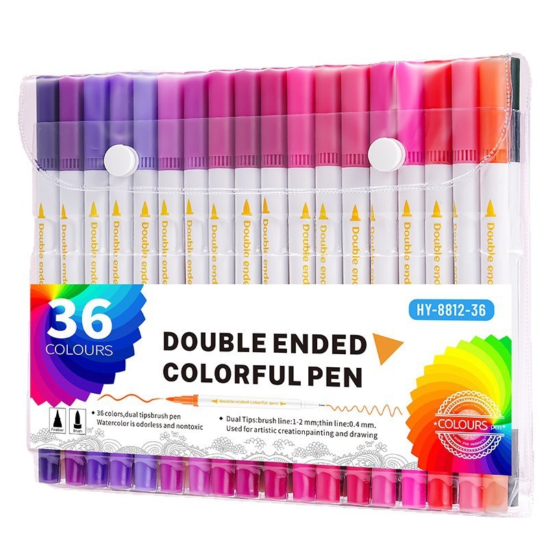 MW 36/48/60/72/96/120 สี ปากกาอะคริลิค 2 หัว Dual-tip Acrylic Marker ชุดปากกามาร์กเกอร์อะคริลิค