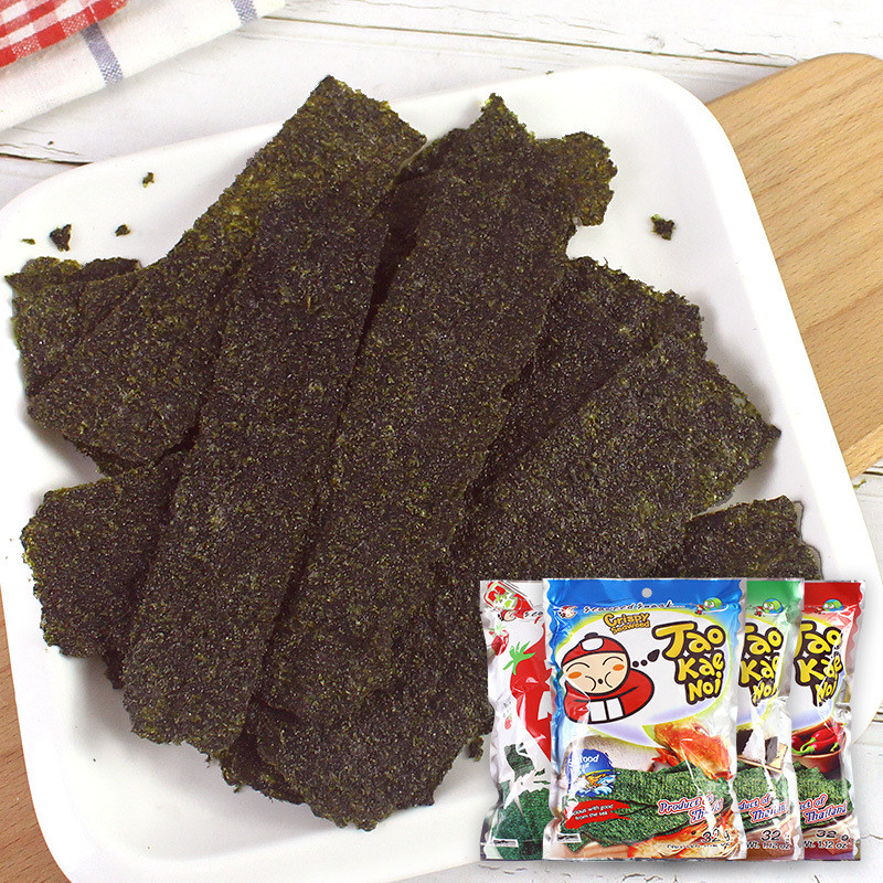 T Thailand ขนมนําเข้า Boss Spice Seafood รสมะเขือเทศสาหร่ายย่างชิ้นอาหารสาหร่ายกรอบสําเร็จรูป g Snac