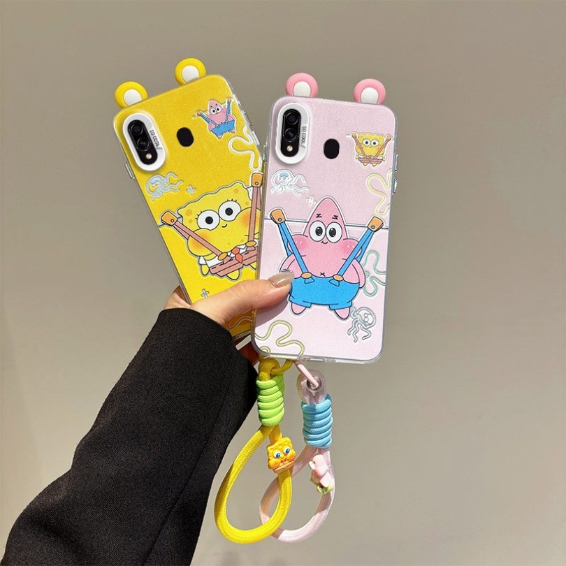 3D หูของเล่น SpongeBob SquarePants การ์ตูน Doraemon IMD สําหรับ Samsung Galaxy A30 A20 M10S M20S SM-