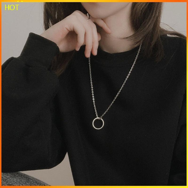 Technicolorsuper แฟชั่นแหวนจี้สร้อยคอโลหะสีเงินคู่สร้อยคอผู้ชายผู้หญิงเครื่องประดับ Hip Hop ของขวัญ 