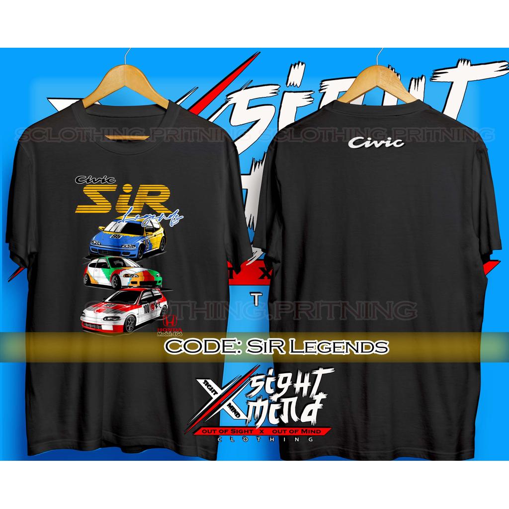 Honda Civic Sir Legends Car Tshirt / เสื้อไมโครไฟเบอร์ / เสื้อระเหิด / เสื้อยืดเจอร์ซีย์
