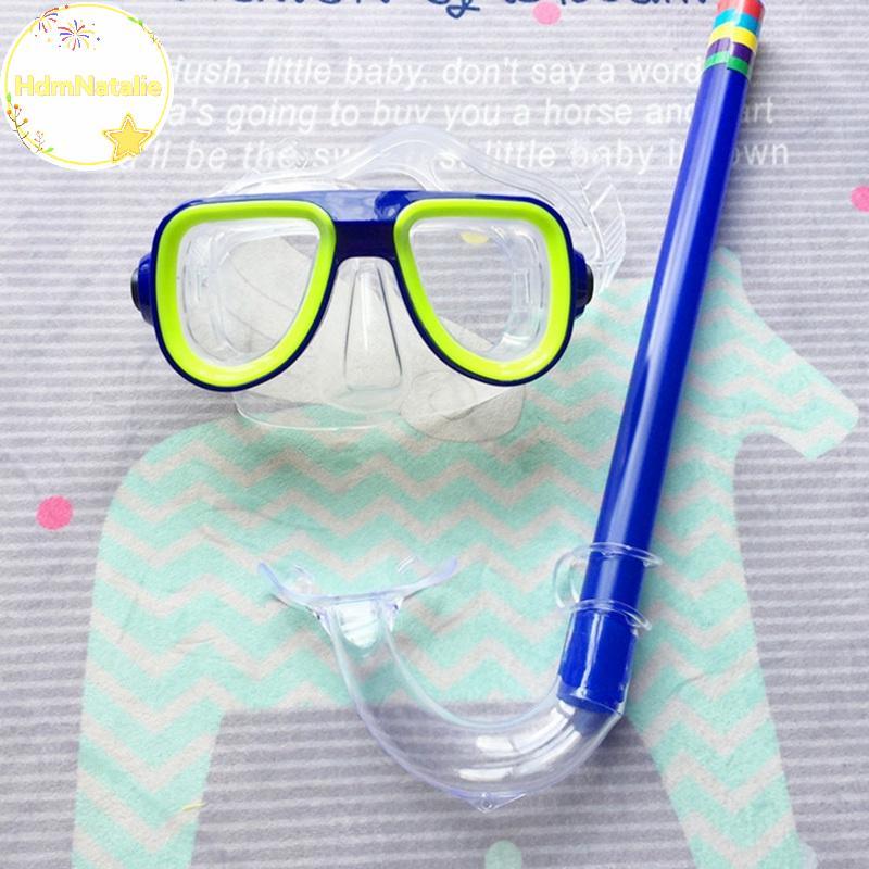 HdmNatalie เด็กเด็ก Snorkel ชุดหน้ากากดําน้ําแว่นตาว่ายน้ําแว่นตาแห้ง Snorkels อุปกรณ์หลอดดําน้ํา VN