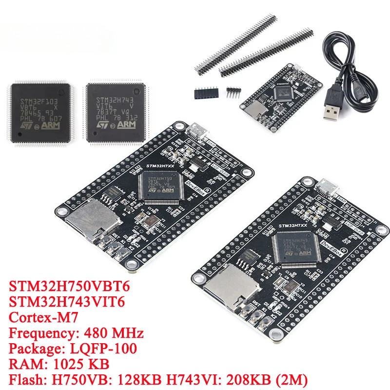 STM32H750VBT6 STM32H743VIT6 STM32 STM32H STM32H7 H743VI H750VB Core ระบบ Development Board โมดูลชิป M7 TFT SPI อินเทอร์เฟซ