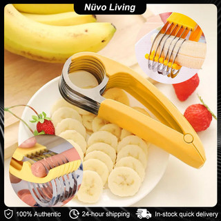 Banana Slicer Cutter Chopper Hotdog Cutter Stainless Steel Multi-functional Kitchen Food Slicer 