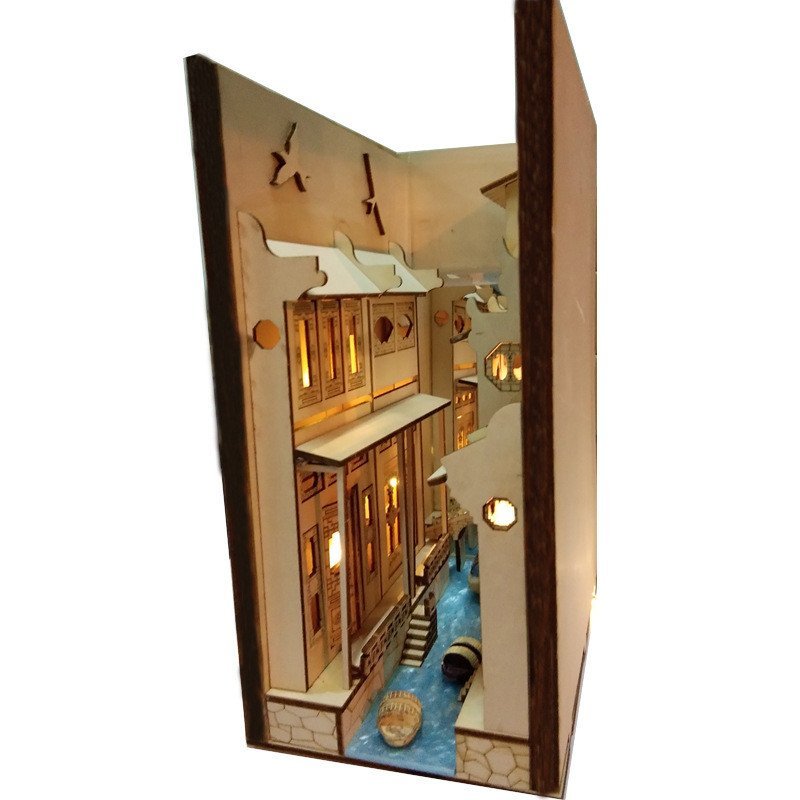 Diagonal Alley ตกแต่ง Bookend Diagonal Alley หัตถกรรมชั้นวางหนังสือ Bookend Street Alley หาง Bookend