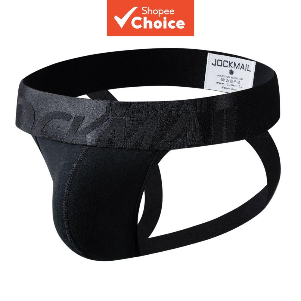 JOCKMAIL ชายยืดหยุ่นทอง - ผ้าสองชั้น U-Pouch สนับสนุนด้วยการออกแบบกรีฑา Low-Rise ชุดชั้นในจีสตริงแฟชั่นคลาสสิกเหมาะสําหรับทุกวันและกีฬา