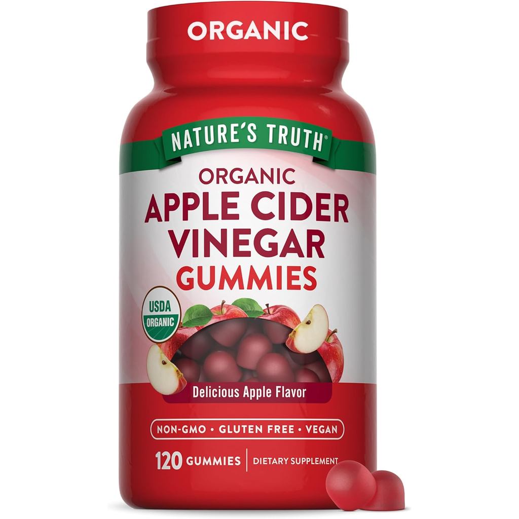 Nature‘s Truth Organic Apple Cider Vinegar Gummies 500 mg. (120กัมมี่)🍎 กัมมี่แอปเปิ้ลไซเดอร์