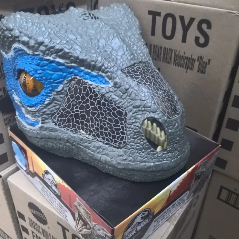 ♡Velociraptor Sound Effect Boy หน้ากากของเล่นไดโนเสาร์ FMB74