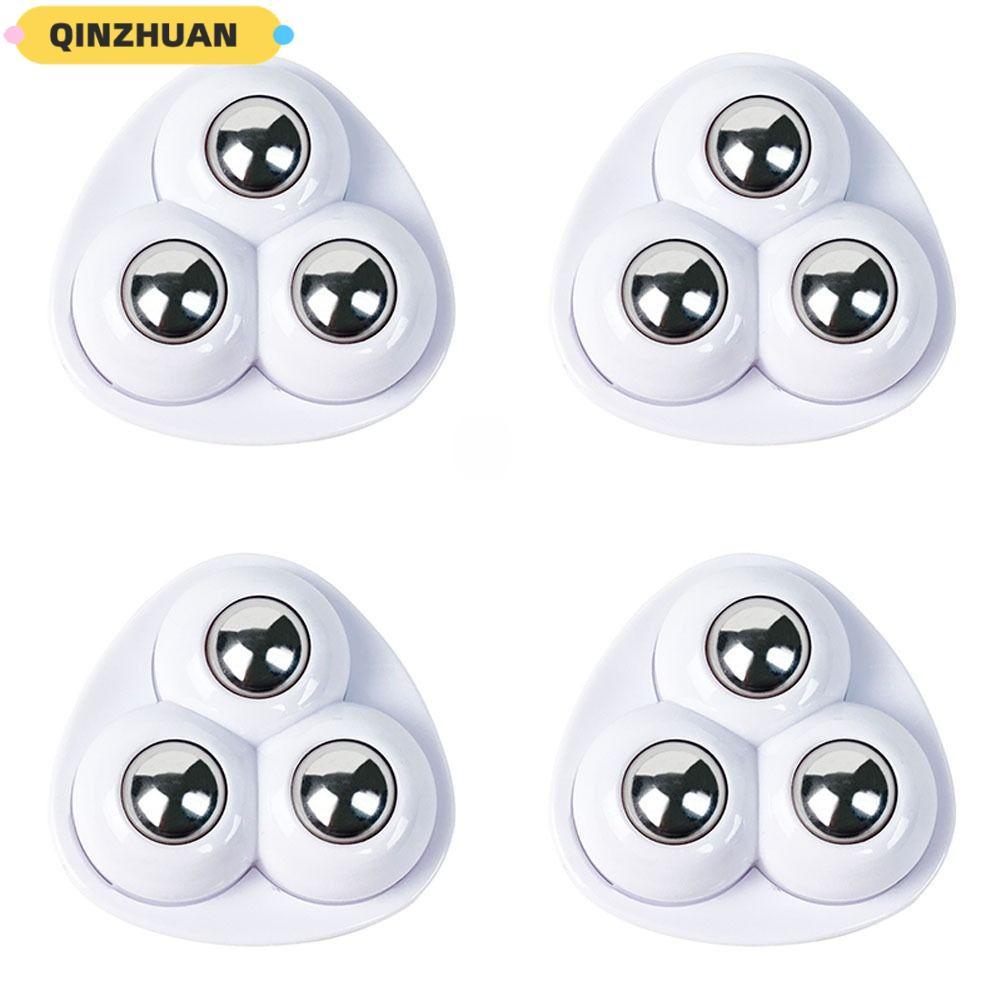 QINZHUAN 4/16 ชิ้น Sticky Swivel Pulley ถังขยะด้านล่างห้องครัวเครื่องใช้ไฟฟ้าขนาดเล็กเฟอร์นิเจอร์กล่องเก็บ Universal Self-กาวล้อ