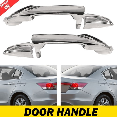 Exterior Outside Door Handle Chrome Rear Left Right for 08 -12 Honda Accord 4 Dr