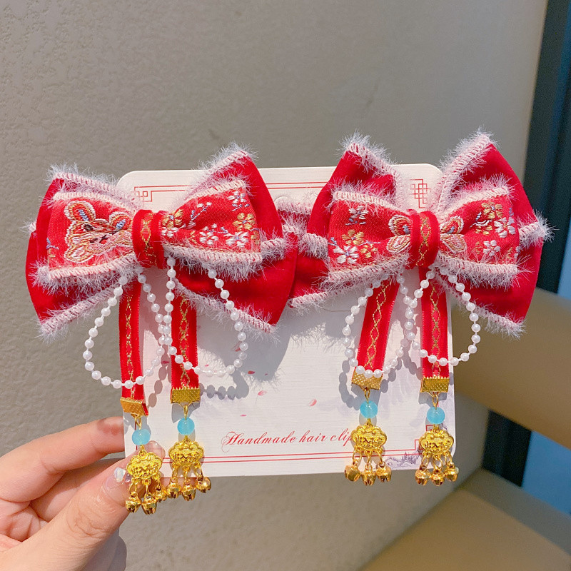 เครื่องประดับผมสำหรับเด็กสไตล์จีน ฮันฟู กิ๊บติดผม พร้อมให้ลุคปีใหม่ของสาวน้อยโดดเด่นขึ้น - รูปที่ 5