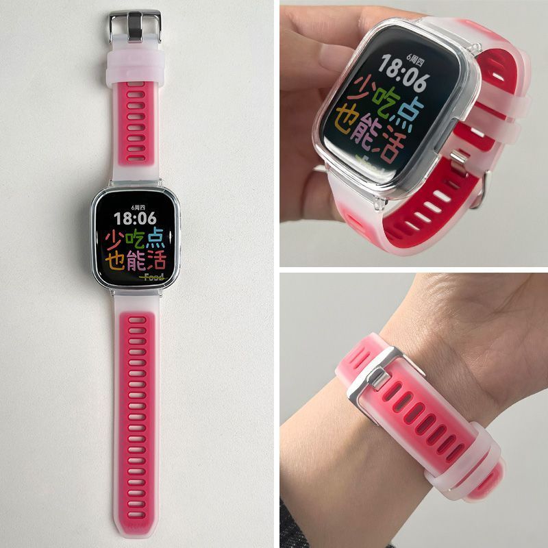 2 in 1 Jelly สีซิลิโคน Strap + เคสใสสําหรับ Xiaomi Redmi Watch 5 4 3 Active Smart Watch Band สําหรับ Redmi Watch 5 Lite สร้อยข้อมือสายรัดข้อมืออุปกรณ์เสริม - รูปที่ 5