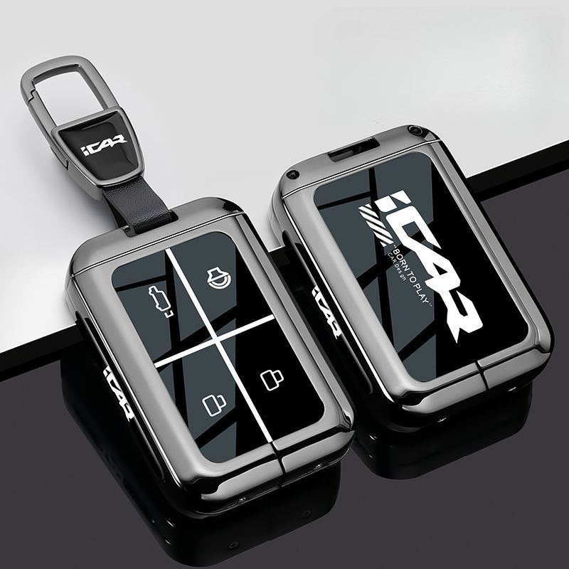 เคสกุญแจ Chery V23 รีโมทคอนโทรลฝาครอบป้องกันรอยขีดข่วน ของแต่งรถชินจัง พวงกุญแจ เคสกุญแจ ปลอกกุญแจรถยนต์ icar v23
