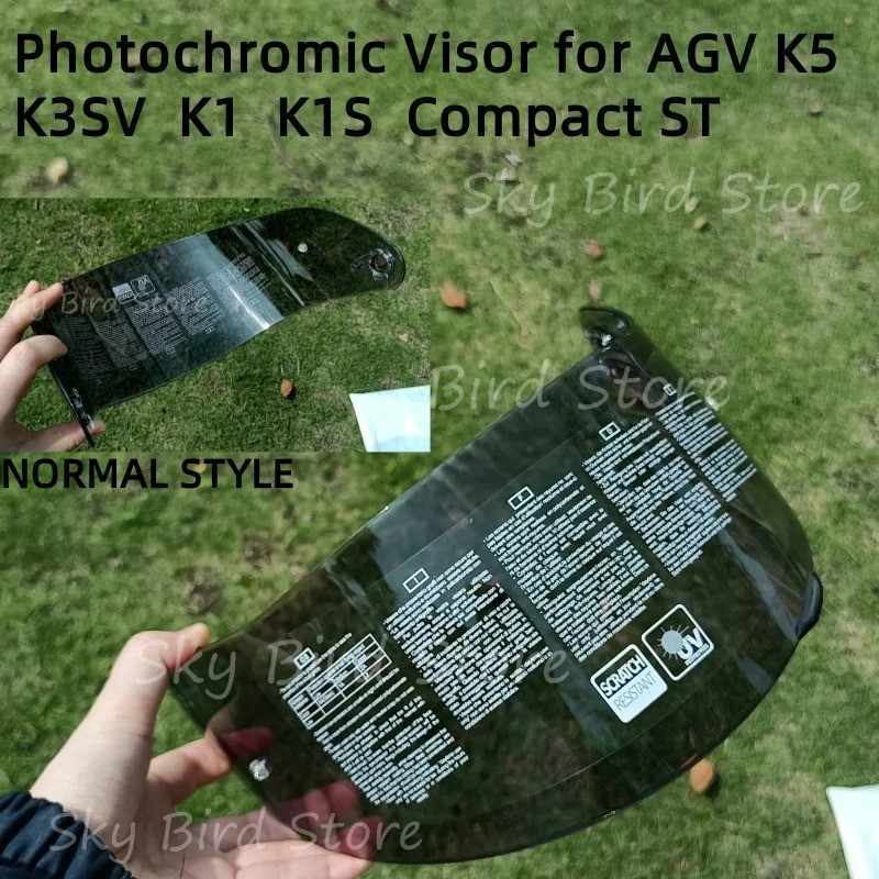 ReadyStockPhotochromic VisorสําหรับAGV K5 K5S K5-S K3SV K3-SV K1 K1S Compact STหน้าจอโล่อุปกรณ์เสริม