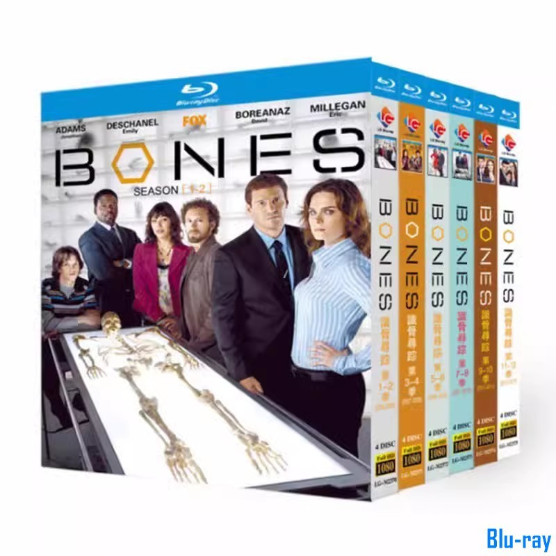 [BRAND NEW SEALED] American Drama Bones Season 1-12 (2005-2017) Blu-ray 24-Disc Boxed