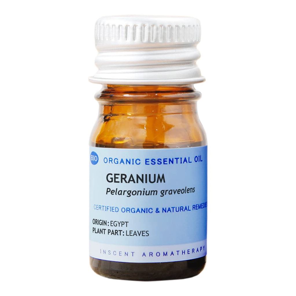 Organic Geranium Essential Oil - 5ml & 10ml - Pure Aromatherapy Oil