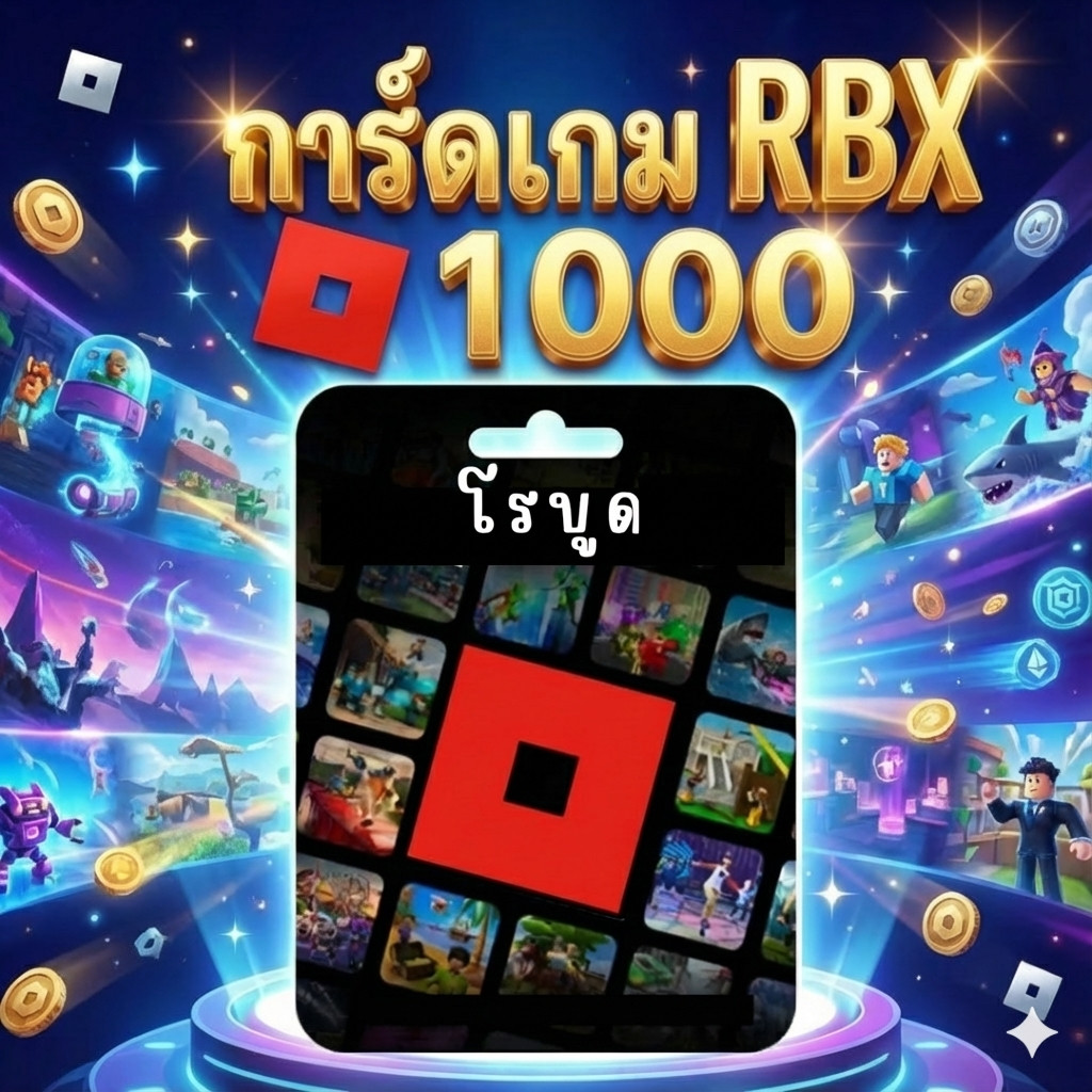 Roblox 1000 Robux เติมโรบักซ์ (Roblox) ราคาถูก ส่งจริง