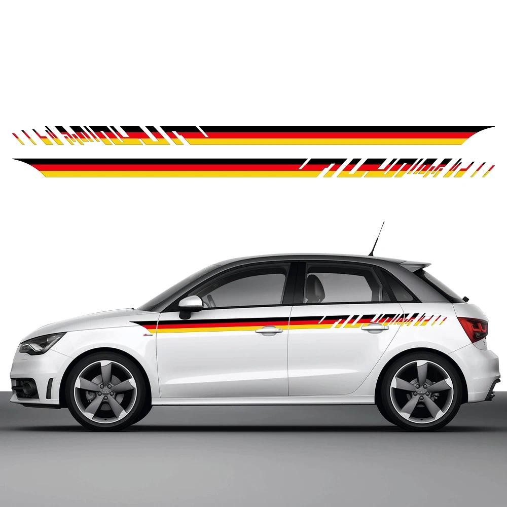รถเอวไวนิล Decals Racing Stripes สติกเกอร์อุปกรณ์เสริมสําหรับ Audi A1 8X GB 8XF 8XA Sportback Quattr