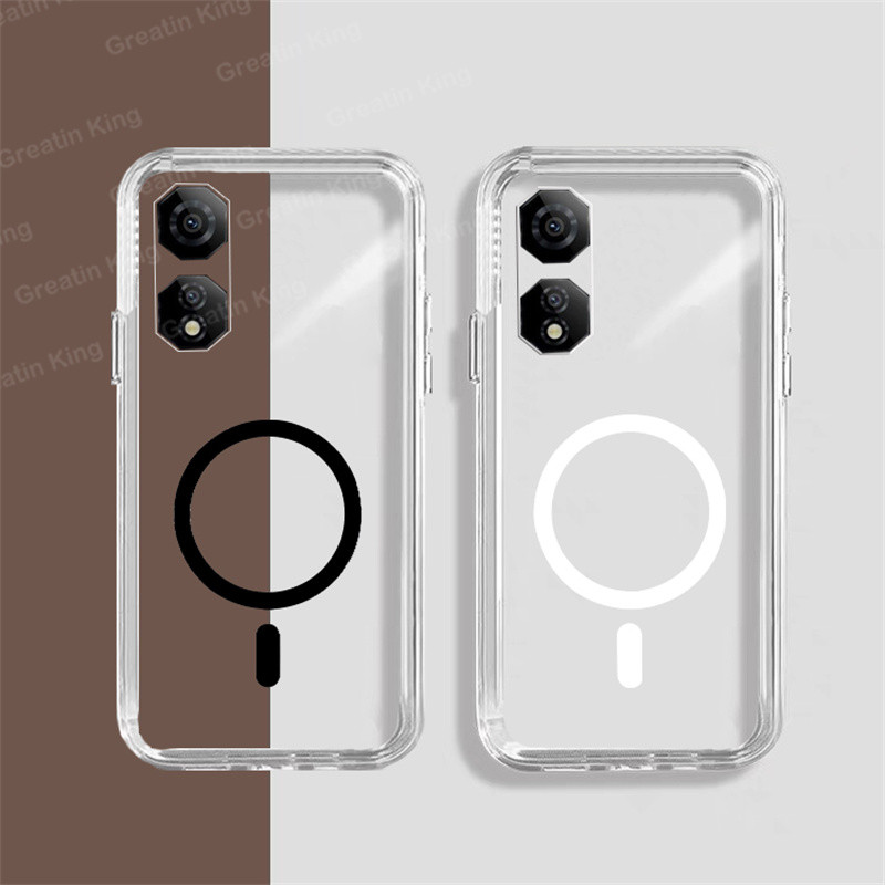 สําหรับ Nubia Neo 2 5G Z2352N แม่เหล็กโปร่งใสเคสโทรศัพท์ Soft TPU ป้องกันพร้อมวงกลมแม่เหล็ก