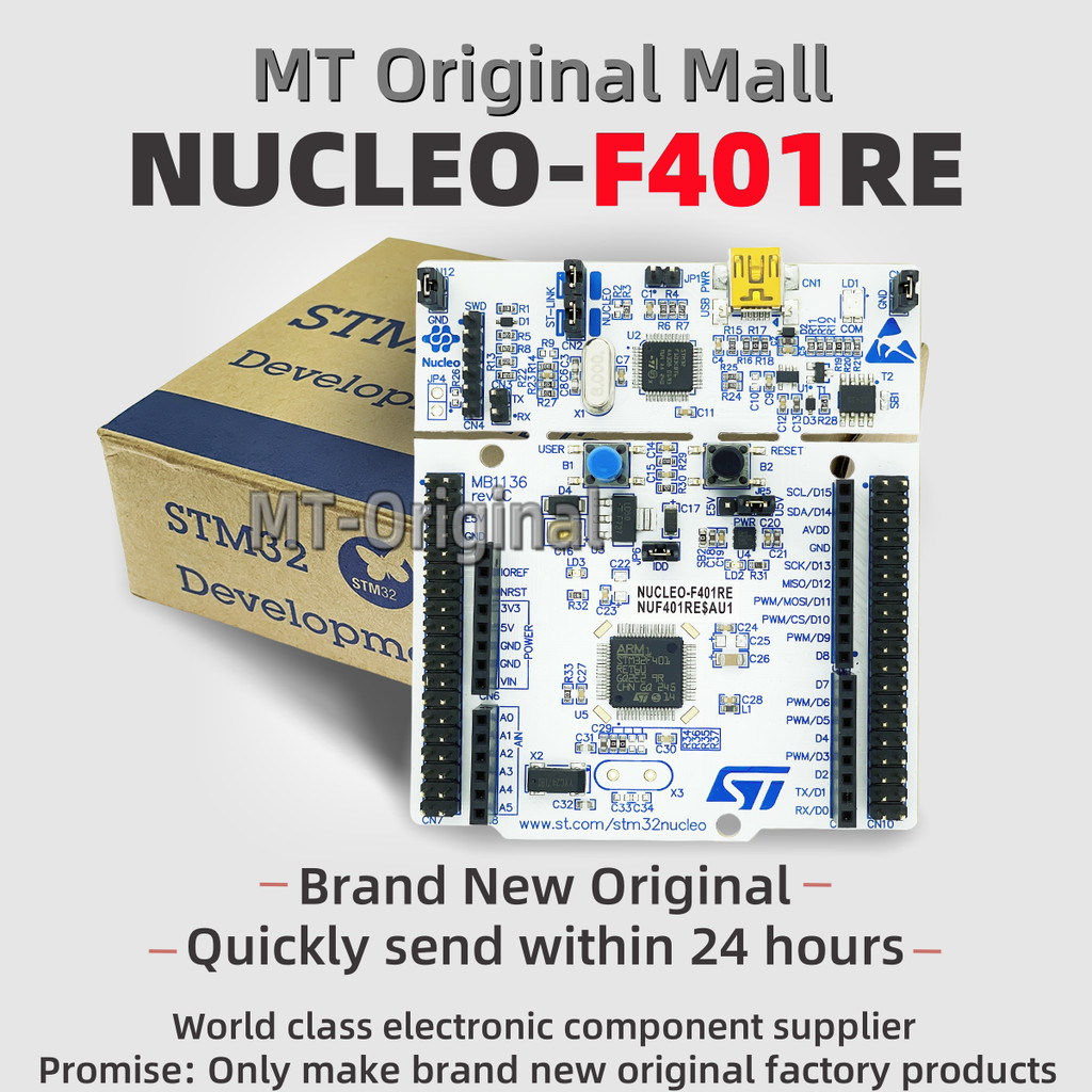 1 ชิ้น/ล็อต MT Mall NUCLEO-F401RE STM32 บอร์ดพัฒนา STM32F401RET6 MCU 100% ใหม่ใน
