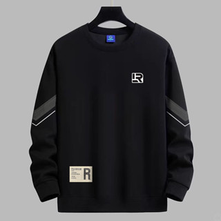 EERSHENSHIE เสื้อสเวตเตอร์แขนยาวคอกลมทรงหลวมสำหรับวัยรุ่น